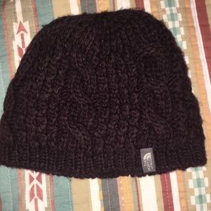 The North Face cable knit beanie